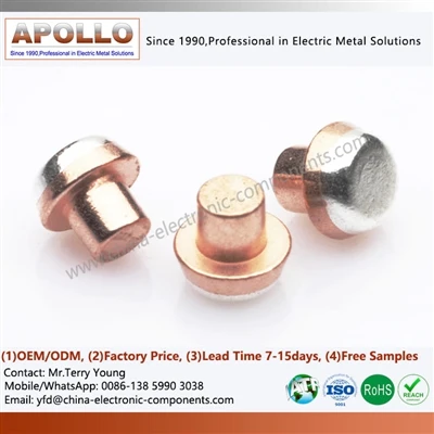 ความหมายและการประยุกต์ใช้หน้าสัมผัสเงิน Bimetal ในการออกแบบทางไฟฟ้า